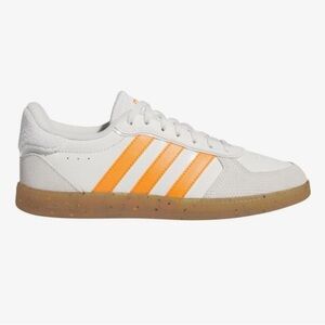 Adidas Breaknet Sleek Women’s Sneakers White Orange Gum Sole Size 9.5